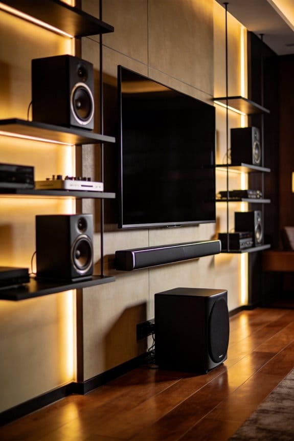 optimize speaker positioning aesthetically